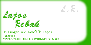 lajos rebak business card